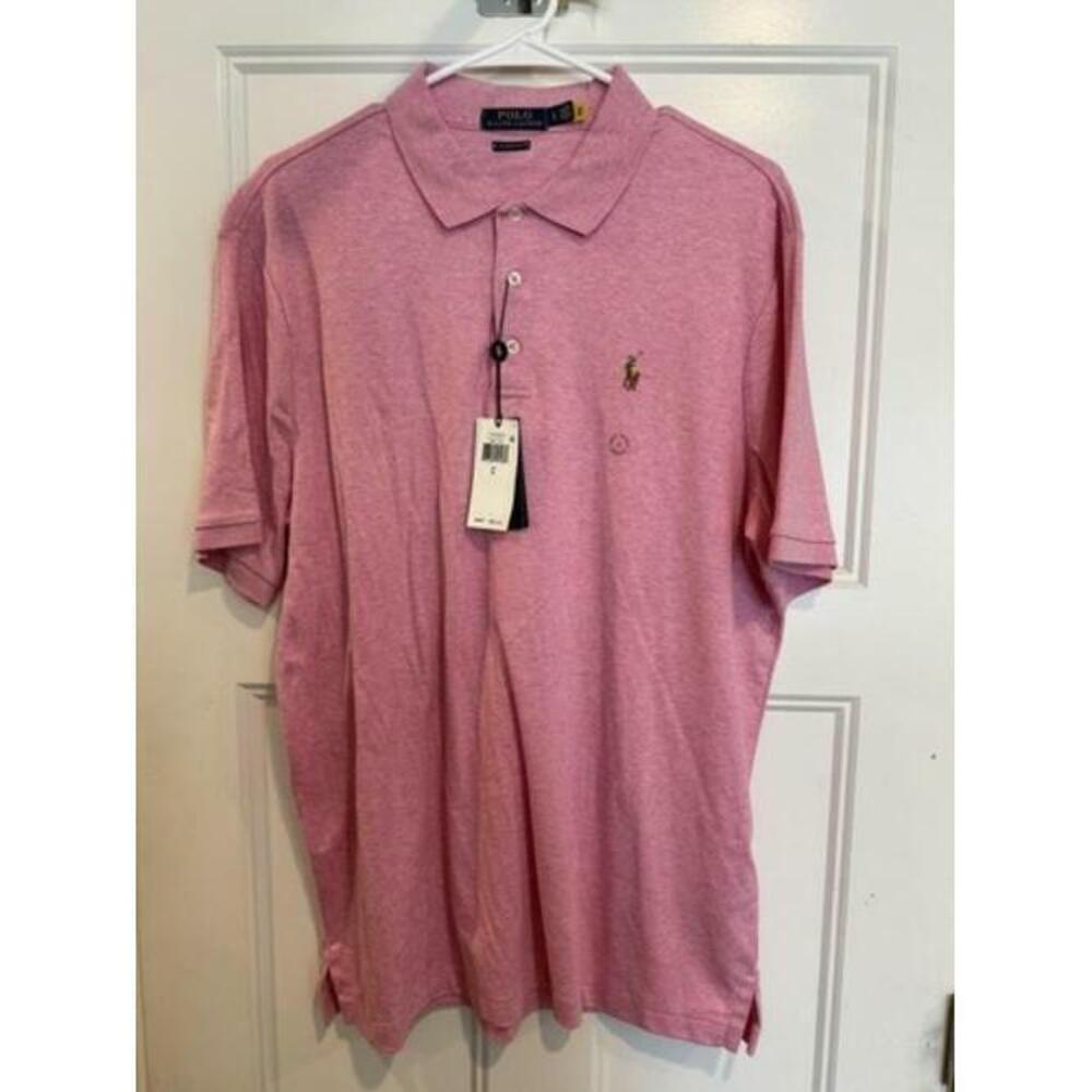 Polo Ralph Lauren Men's Pink Classic Fit Soft Cotton Polo Shirt L NWT - Picture 5 of 6